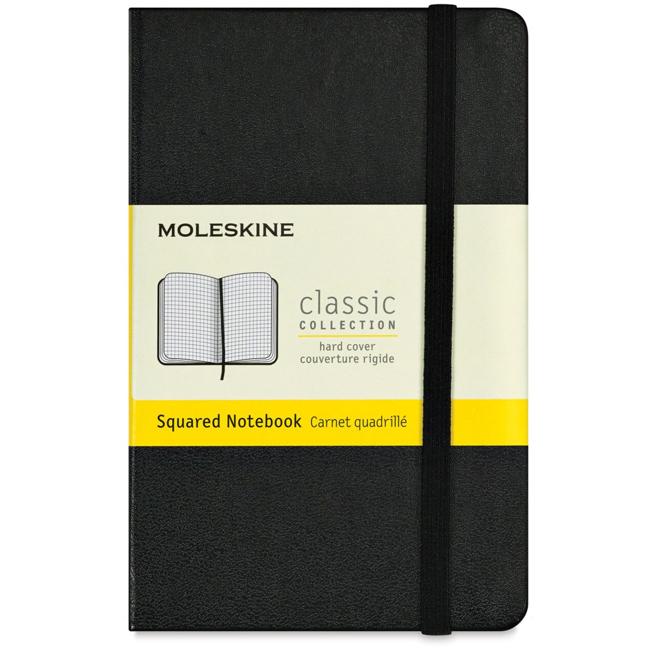 Moleskine Classic Hardcover Notebook - Black, Gridded, 5-1/2" x 3-1/2"